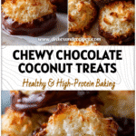 Chewy Coconut Macaroons dipped in chocolate with a glossy finish, showing Easy Macaroons texture and rich Coconut Macaroons With Condensed Milk layers.
